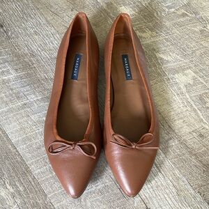 Margaux Tan Ballet Flats, Size 10